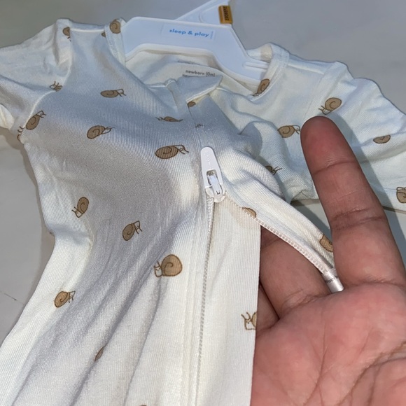 Carter's Baby Unisex Snail 🐌 Design Sleep and Play 2 Way Zipper - Picture 5 of 16